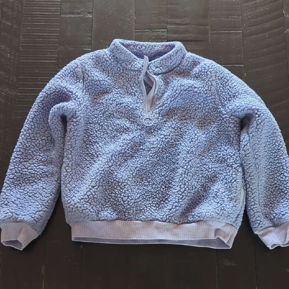 Cozy Periwinkle Sherpa Pullover